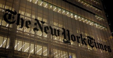The New York Times’ headquarters building is seen in New York City, Dec. 17, 2024. (AFP File Photo)