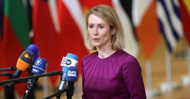European High Representative of the Union for Foreign Affairs Kaja Kallas arrives for an informal meeting of the members of the European Council in Brussels, Belgium, Jan. 22, 2026. (EPA Photo)