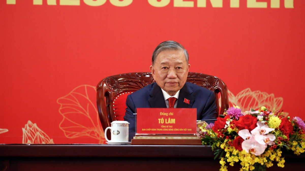 Vietnam's re-elected Communist Party General Secretary To Lam attends a press conference after the closing session of a congress, Hanoi, Vietnam, Jan. 23, 2026. (EPA Photo)