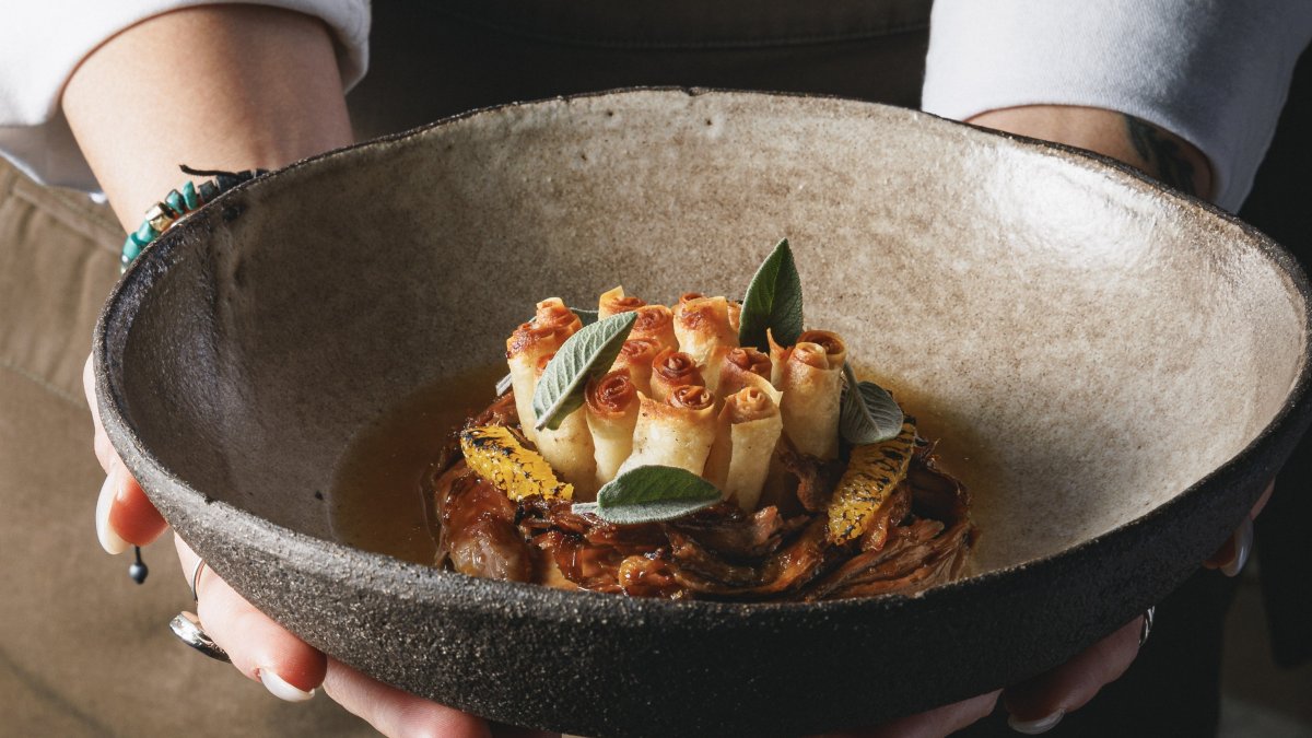 A selective dish is served at at Avlu Restaurant, Four Seasons Hotel Sultanahmet. (Courtesy of İlker Topdemir)