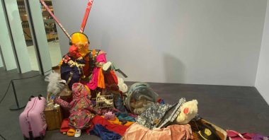 The Private Life of Objects,” an artwork by Beyazıt Öztürk from the “Things” exhibition at Istanbul Airport, Istanbul, Türkiye, Jan. 22, 2026. (DHA Photo)