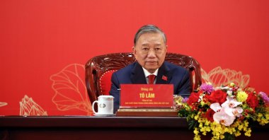 Vietnam's re-elected Communist Party General Secretary To Lam attends a press conference after the closing session of a congress, Hanoi, Vietnam, Jan. 23, 2026. (EPA Photo)