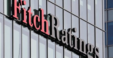 The Fitch Ratings logo is seen at their offices at Canary Wharf financial district in London, Britain, March 3, 2016. (Reuters Photo)