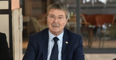 Turkish Cypriot Prime Minister Ünal Üstel speaks at an event in Lefkoşa (Nicosia), TRNC, Jan. 24, 2026. (AA Photo) 