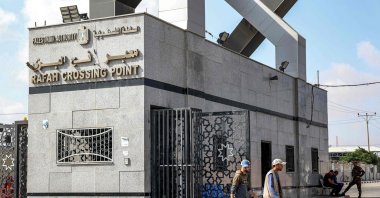 A view of the entrance of the Rafah border crossing with Egypt in the southern Gaza Strip, Palestine, Aug. 27, 2023. (AFP Photo)