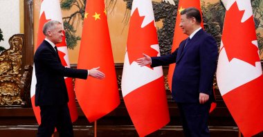 Canadian Prime Minister Mark Carney meets with President of China Xi Jinping at the Great Hall of the People, Beijing, China, Jan. 16, 2026. (Reuters Photo)