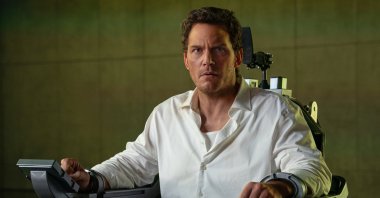 This image released by Amazon MGM Studios shows Chris Pratt in a scene from "Mercy."  (AP Photo)