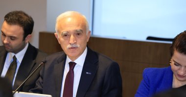 Nail Olpak, the head of the Foreign Economic Relations Board (DEIK), speaks during a press meeting, Istanbul, Türkiye, Jan. 26, 2026. (Courtesy of DEIK)