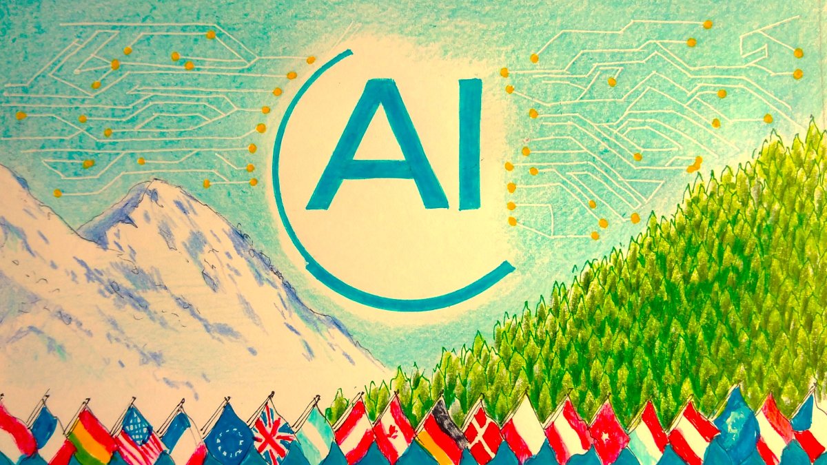 "At Davos, AI firms, chipmakers and platform companies occupied prime locations, hosting events and branding spaces that projected confidence and inevitability." (Illustration by Erhan Yalvaç)