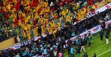 Senegal fans react in the stand after Morocco were awarded a penalty following a VAR review during the Africa Cup of Nations (AFCON) final match at Prince Moulay Abdellah Stadium, Rabat, Morocco, Jan. 18, 2026. (Reuters Photo)