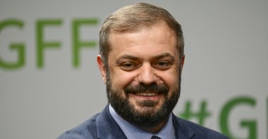 Gevorg Papoyan, Minister of Economy of the Republic of Armenia, during the Agriculture Ministers' Conference at the Global Forum for Food and Agriculture (GFFA), in Berlin, Germany, Jan. 17, 2026. (dpa Picture-Alliance via AFP)