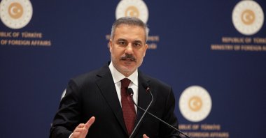 Foreign Minister Hakan Fidan speaks during a press conference, Istanbul, Türkiye, Jan. 15, 2026. (Reuters Photo)