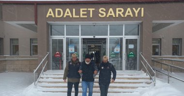 Turkish police detain a fugitive suspected member of FETÖ who was wanted on a finalized prison sentence Sivas, Türkiye, Jan. 26, 2026. (IHA Photo)
