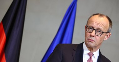 German Chancellor Friedrich Merz holds a press conference with Romanian Prime Minister Ilie Bolojan (not pictured), at the Chancellery, in Berlin, Germany, Jan. 28, 2026. (Reuters Photo)