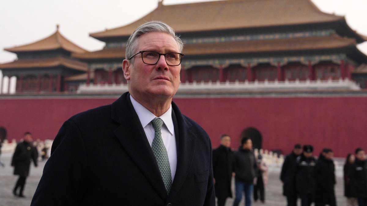 British Prime Minister Keir Starmer visits the Forbidden City in Beijing, China, Jan. 29, 2026. (AFP Photo)