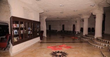 A view of a three-level underground tunnel complex built beneath a mountain by the YPG terrorist group, Sirrin, Syria, Jan. 28, 2026. (AA Photo)