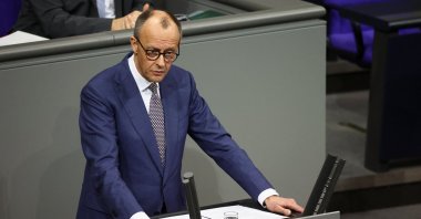 German Chancellor Friedrich Merz gives a government statement on the foreign policy during a session, Berlin, Germany, Jan. 29, 2026. (Reuters Photo)