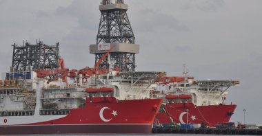 Türkiye's new deep-drilling ships Çağrı Bey and Yıldırım are seen in Mersin, southern Türkiye, Jan. 5, 2026. (AA Photo)