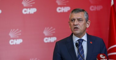 Özgür Özel, head of the Republican People’s Party (CHP), speaks during a joint news conference with co-chairs of the DEM Party, after a meeting at CHP headquarters, Ankara, Türkiye, Jan. 27, 2026. (DHA Photo)
