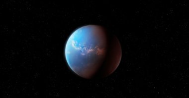 An illustration of an extrasolar planet similar in size to Earth. (Shutterstock Photo)