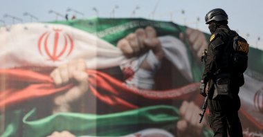 A member of the Iranian police attends a pro-government rally, Tehran, Iran, Jan. 12, 2026. (Reuters Photo)