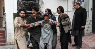 Family members mourn the death of a relative killed in an attack by Baloch separatists, at a hospital in Quetta, Pakistan, Jan. 31, 2026. (AFP Photo)