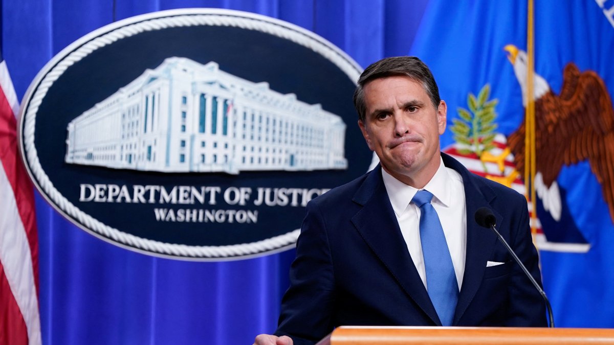 Deputy U.S. Attorney General Todd Blanche reacts during a press conference at the Justice Department in Washington, D.C., U.S., Jan. 30, 2026. (Reuters Photo)