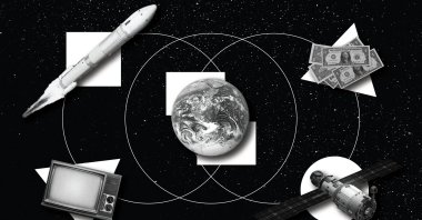 "Control over space infrastructure has become a form of political power in itself, exercised not through elections or public accountability, but through technical discretion, commercial contracts and informal geopolitical alignments." (Illustration by Mehmet Mücahit Yılmaz)