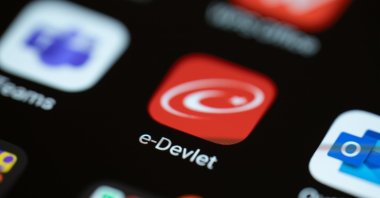 The e-Government mobile application is displayed on a phone screen, Yalova, Türkiye, Aug. 7, 2023. (Shutterstock Photo)