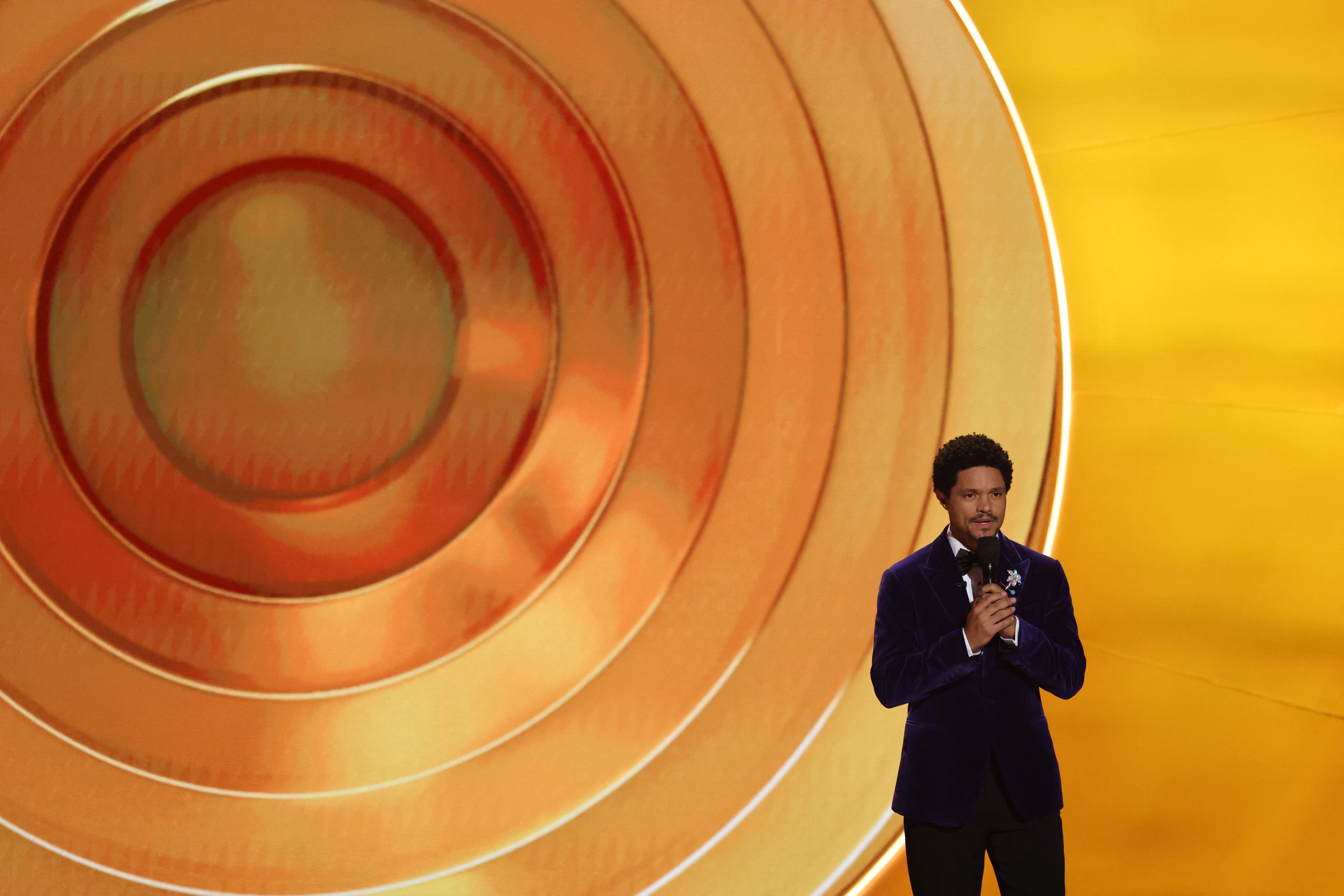 Noah stirs Grammy crowd, draws Trump’s wrath over Epstein joke