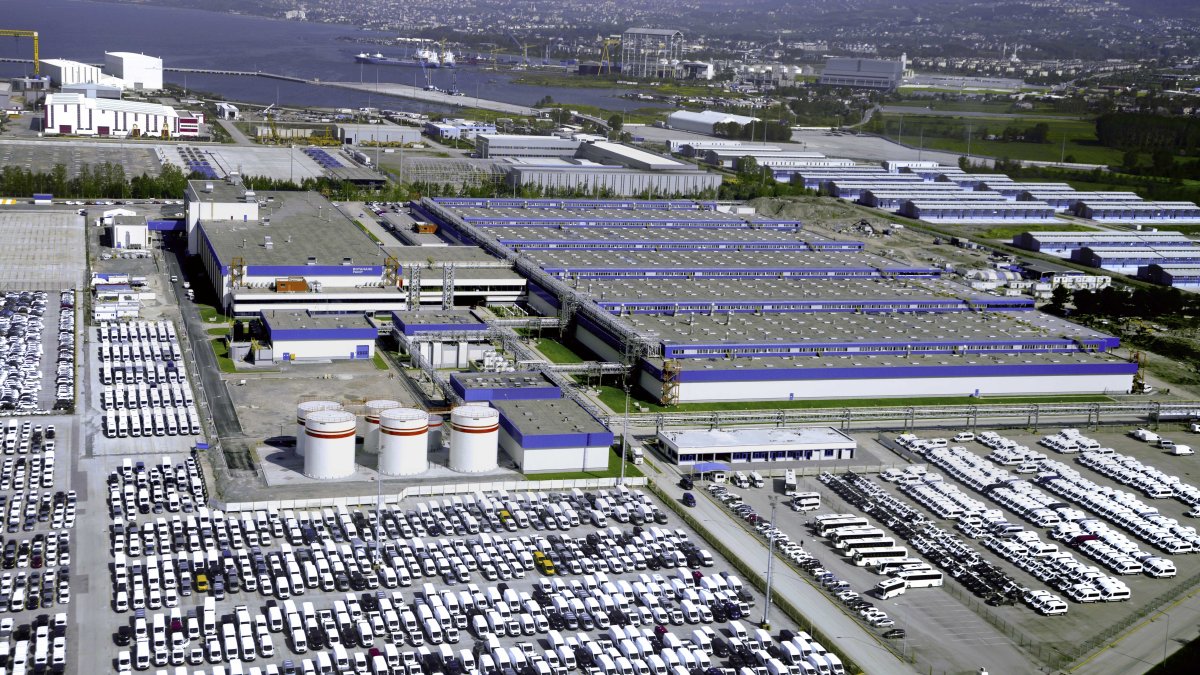 A view of the Yeniköy factory of Ford Otosan, a joint venture between Ford Motor Company and Koç Holding, in Kocaeli province, northwestern Türkiye, April 14, 2014. (Courtesy of Ford Otosan)