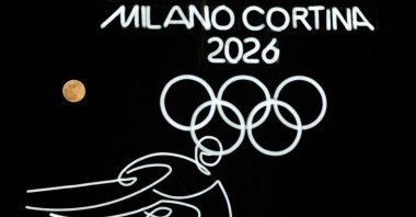 The Olympic rings are on display ahead of the Milano-Cortina 2026 Winter Olympics, Milan, Italy, Feb. 1, 2026. (Reuters Photo)