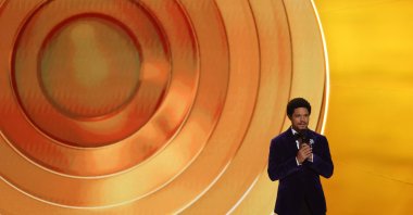 Show host Trevor Noah speaks onstage during the 68th Annual Grammy Awards in Los Angeles, California, U.S., Feb. 1, 2026. (Reuters Photo)