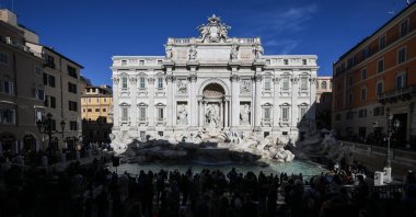 A view of the Trevi Fountain on the first day of paid admission, Rome, Italy, Feb. 2, 2026. (EPA Photo)