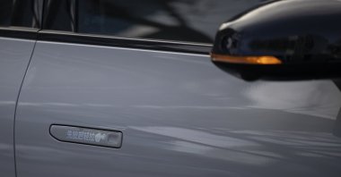 A concealed car door handle is seen on a car, Beijing, China, Feb. 3, 2026. (EPA Photo)