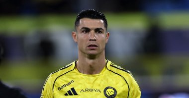 Al-Nassr's Cristiano Ronaldo before the Saudi Pro League match against Al-Kholood at King Abdullah Sport City Stadium, Buraydah, Saudi Arabia, Jan. 30, 2026. (Reuters Photo)