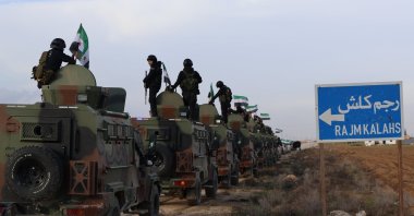 Under the agreement signed between the Syrian government and the terrorist organization YPG, security forces enter the district center of Kamishli, Syria, Feb. 3, 2026. (AA Photo)