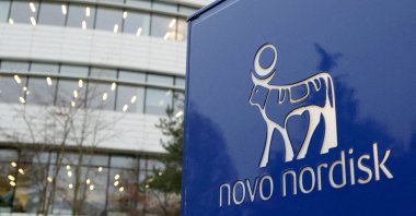 The logo of pharmaceutical company Novo Nordisk is displayed in front of its offices, Bagsvaerd, Copenhagen, Denmark, Dec. 3, 2025. (Reuters Photo)