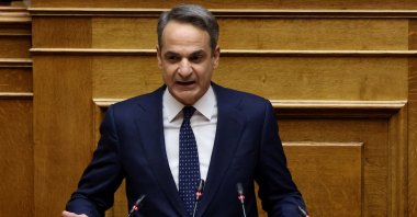 Greek Prime Minister Kyriakos Mitsotakis speaks at the Greek parliament, Athens, Greece, Dec. 16, 2025. (Reuters Photo)