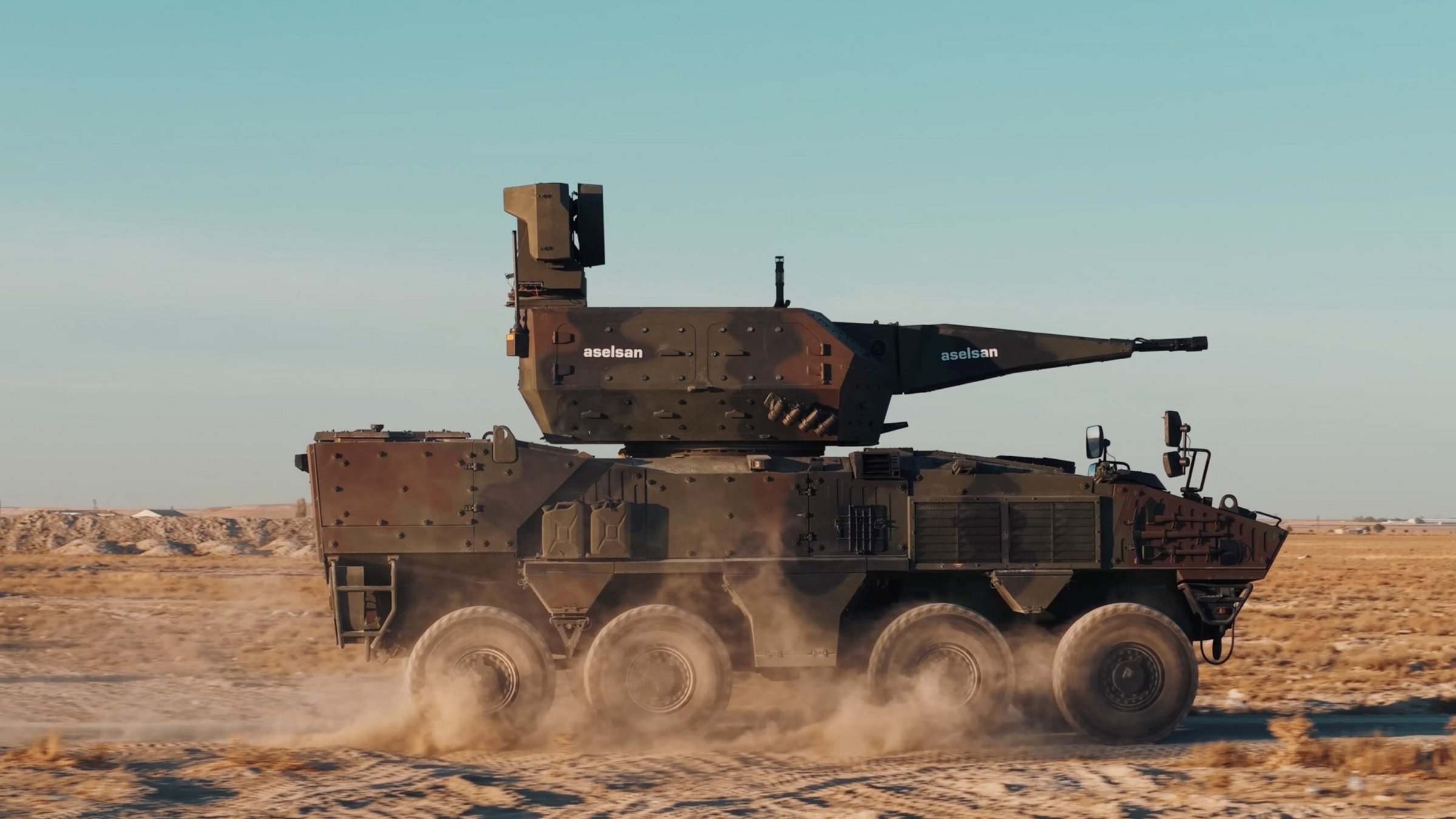 Aselsan's KORKUT 140/35 Close Area Air Defense System is seen on a platform in this photo shared on Jan. 6, 2026. (AA Photo)