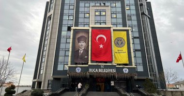 The Buca Municipality building is seen following the operation, western Izmir province, Türkiye, Feb. 5, 2026. (DHA Photo)