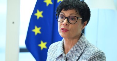 Marta Kos, the EU’s commissioner for enlargement, speaks to Anadolu Agency ahead of her visit to Türkiye, Brussels, Belgium, Feb. 4, 2026. (AA Photo)