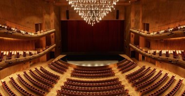 An undated view of a performance hall at the Atatürk Cultural Center (AKM), Istanbul, Türkiye. (Courtesy of the Ministry of Culture and Tourism)