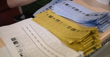 Official ballots are displayed on a table during the local elections, Istanbul, Türkiye, March 31, 2024. (AFP Photo)