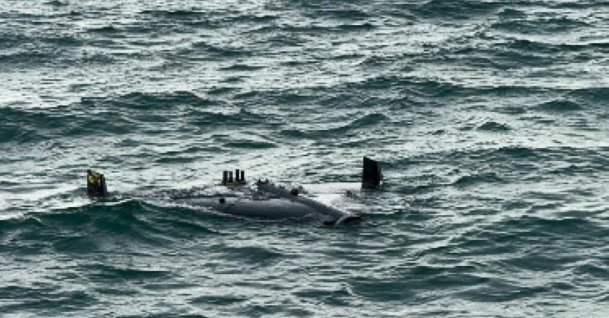 UAV spotted off Istanbul's Çatalca coast in this photo released on Thursday, Feb. 5, 2026. (DHA Photo)