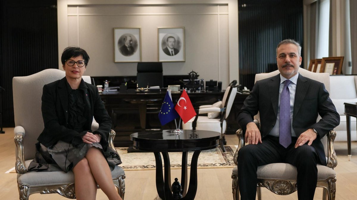 Foreign Minister Hakan Fidan meets with the European Commission’s commissioner for enlargement, Marta Kos, Ankara, Türkiye, Feb. 6, 2026. (AA Photo)