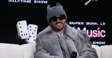 Bad Bunny during the Super Bowl LX halftime show press conference at Moscone Center, San Francisco, U.S., Feb. 5, 2026. (Reuters Photo)