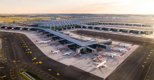 Aircraft are seen at Istanbul Airport, Istanbul, Türkiye, May 24, 2020. (Courtesy of IGA)