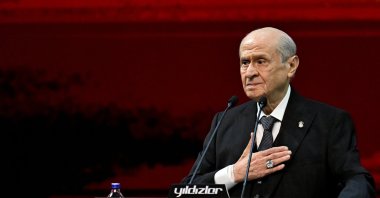 MHP Chair Devlet Bahçeli attends the event for the party's anniversary, Ankara, Türkiye, Jan. 9, 2026. (AA Photo)