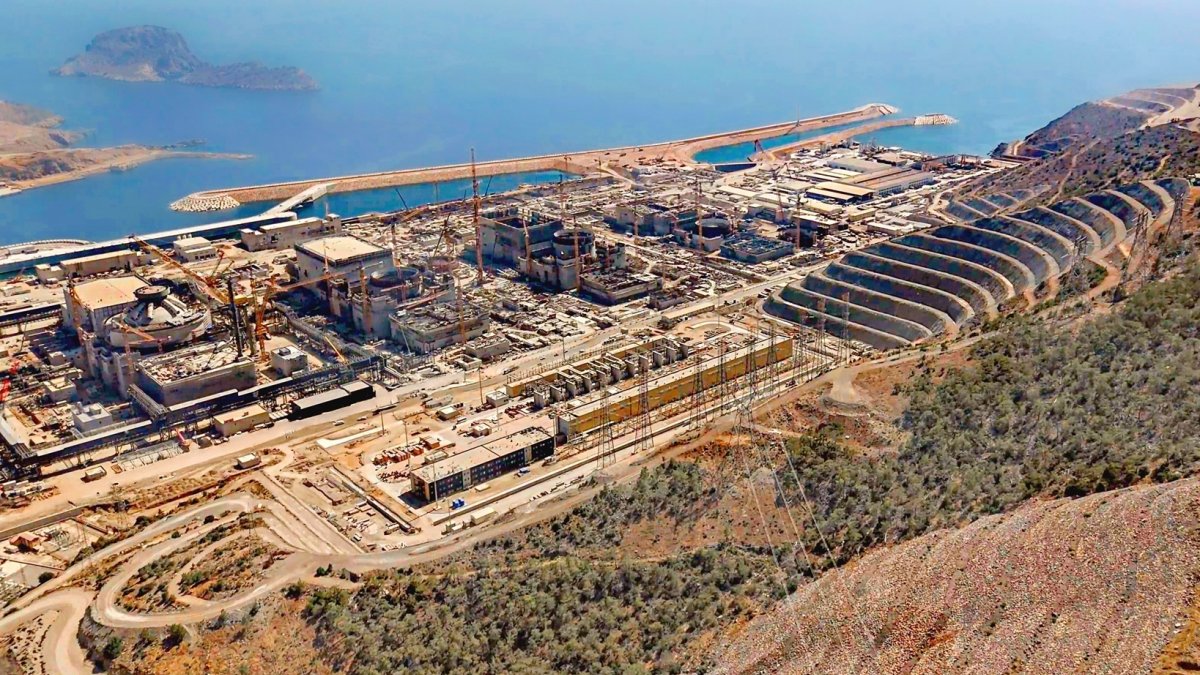 An aerial view of the Akkuyu nuclear plant, Mersin, southern Türkiye, Jan. 30, 2026. (DHA Photo)